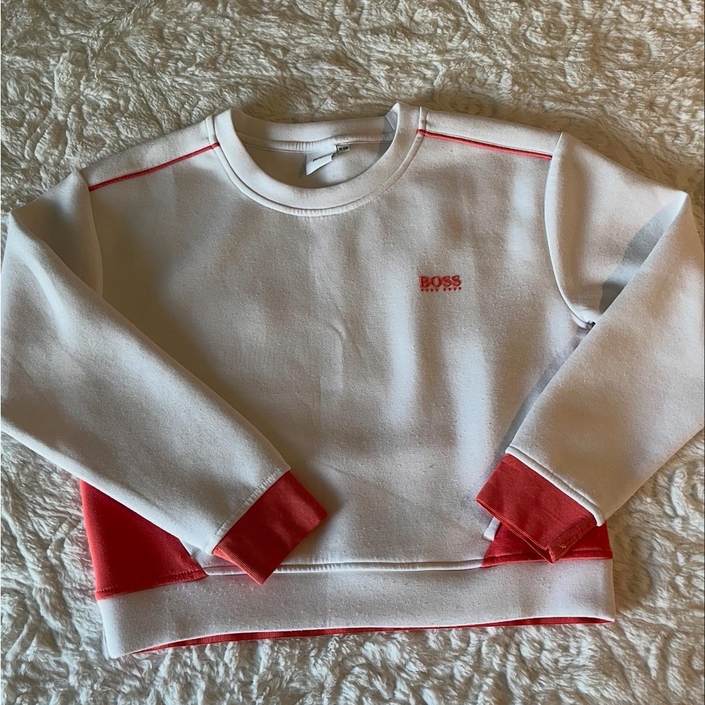 Hugo Boss Kids White and Red Sweater